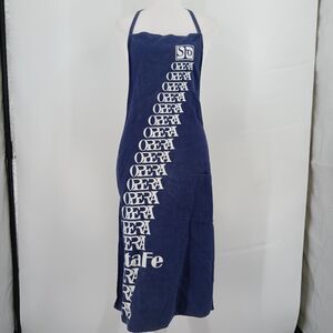 vintage Blue & White Full Coverage Adjustable Pocketed Kitchen Apron SF Opera
